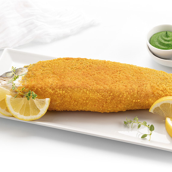 Knuspriger und ganzer entgräteter Fisch